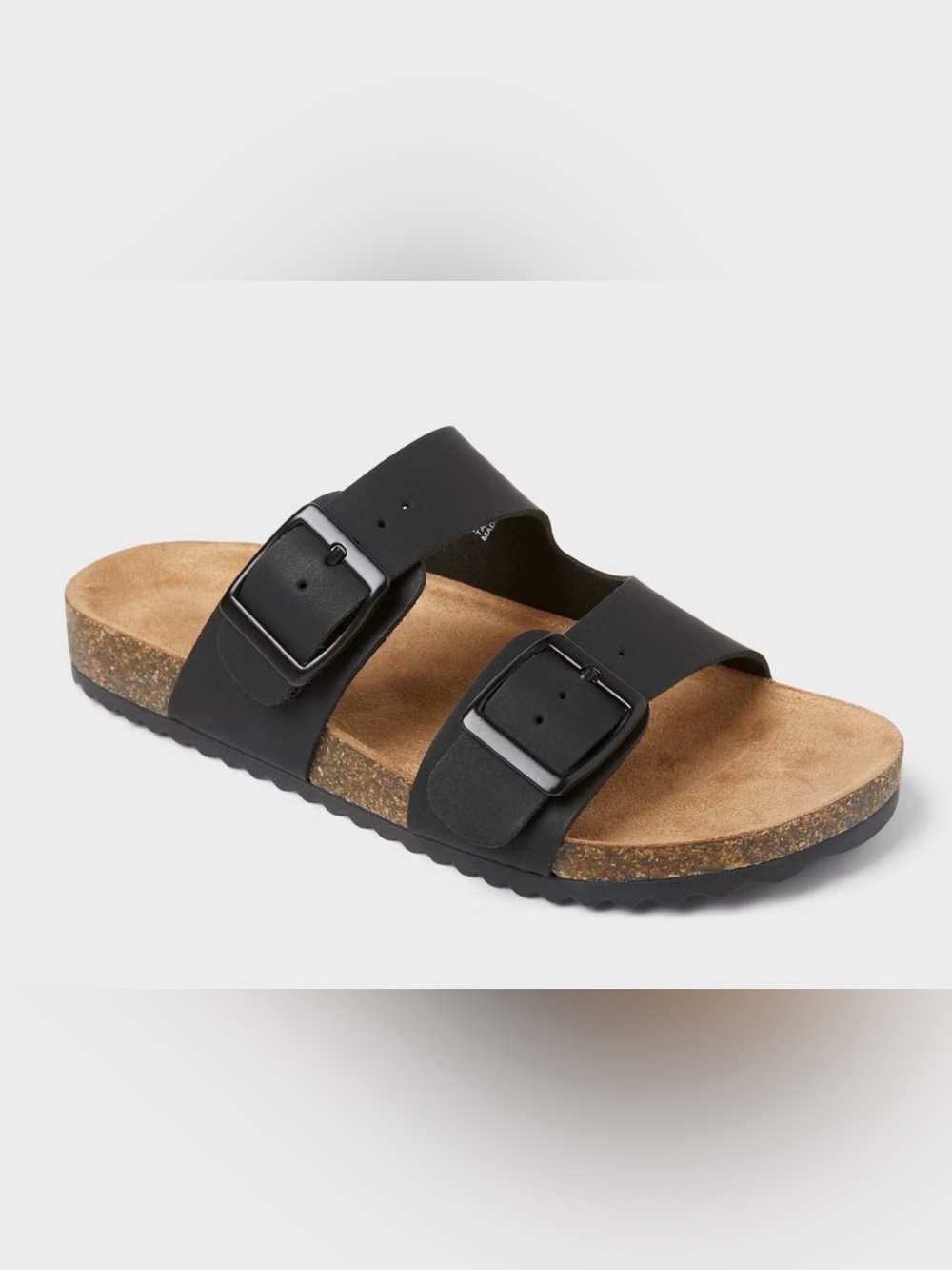 Cat & Jack Black Double-Buckle Slide Sandal